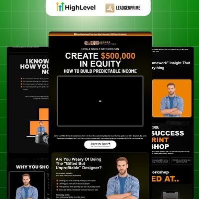 Workshop Registration Funnel Bundle - Orange Themed – Image 1