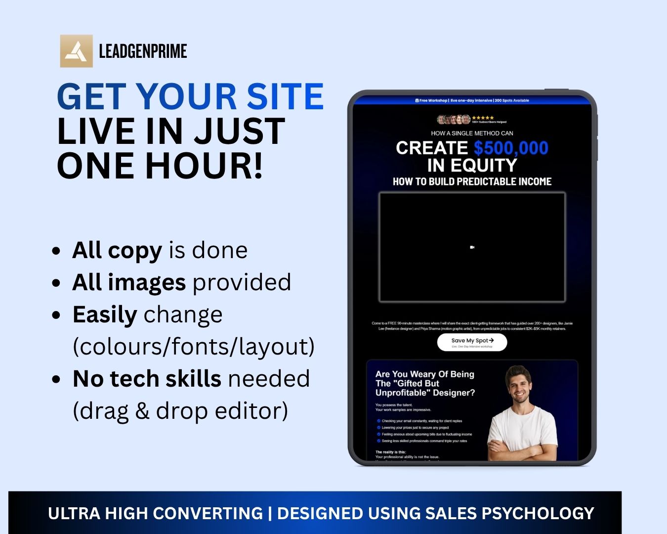 Workshop Registration Funnel Template - Blue Themed – Image 4