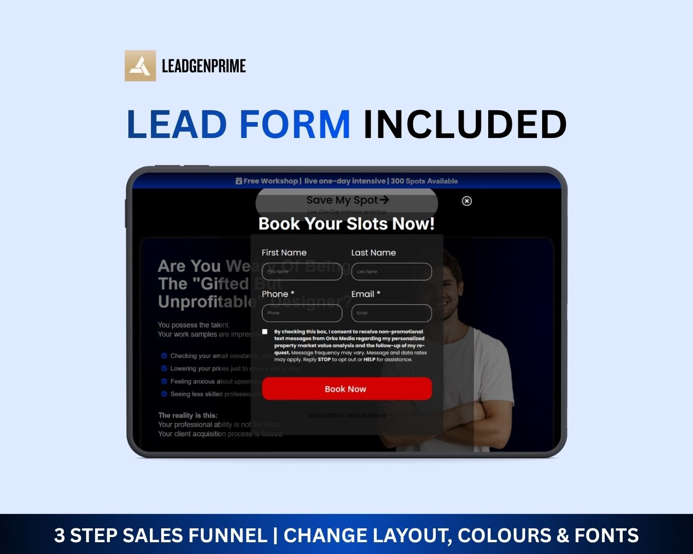 Workshop Registration Funnel Template - Blue Themed – Image 7