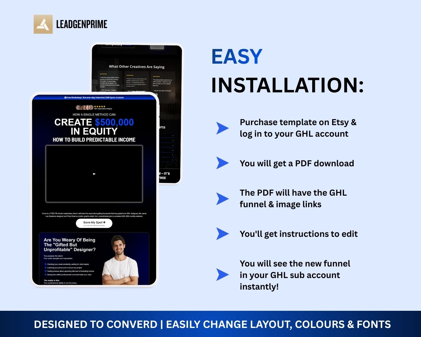 Workshop Registration Funnel Template - Blue Themed – Image 8