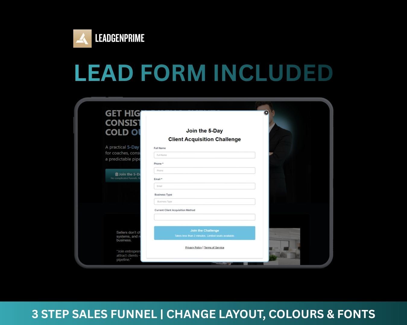 5-Day Challenge Funnel Template - Black Themed – Image 4