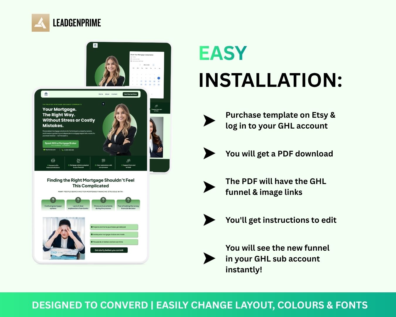 Mortgage Lead Generation Funnel Template - Green Themed – Image 8