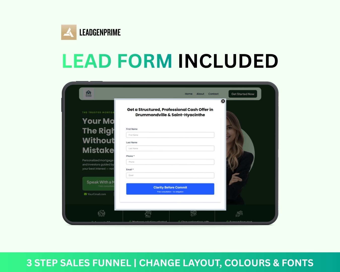 Mortgage Lead Generation Funnel Template - Green Themed – Image 4