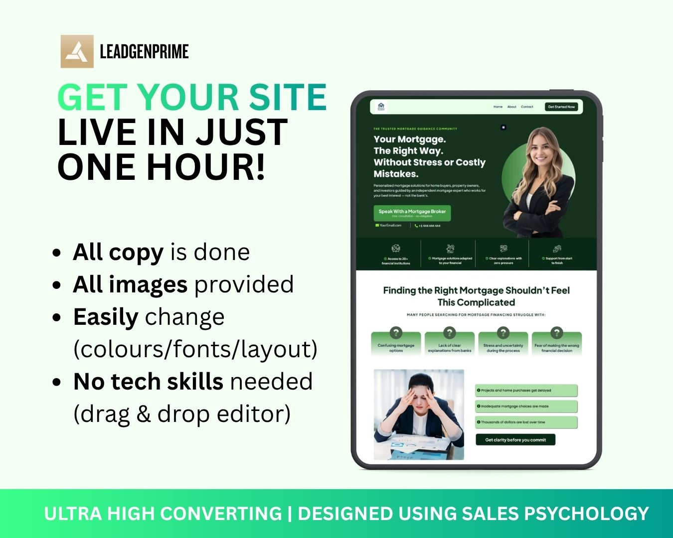 Mortgage Lead Generation Funnel Template - Green Themed – Image 3