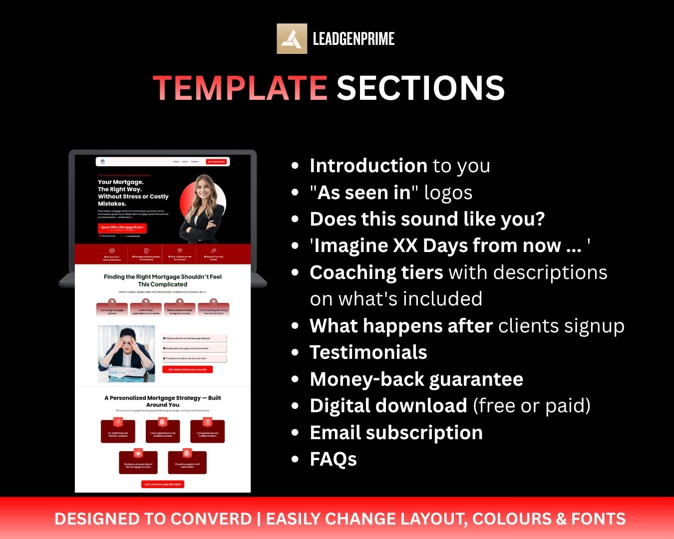 Mortgage Lead Generation Funnel Template - Red Themed – Image 7