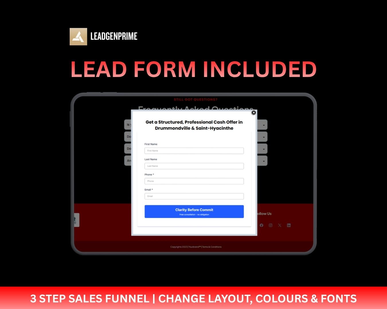Mortgage Lead Generation Funnel Template - Red Themed – Image 4