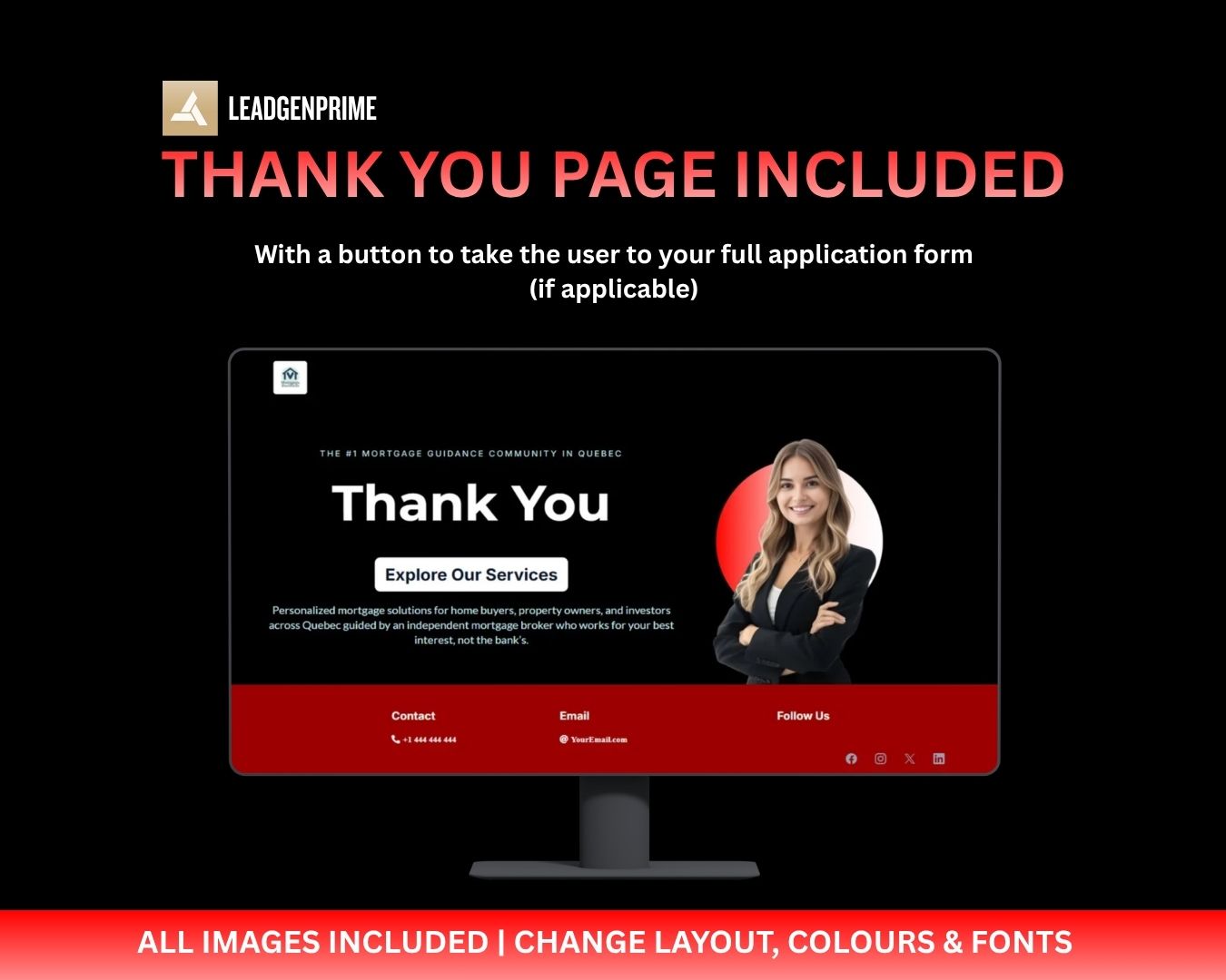 Mortgage Lead Generation Funnel Template - Red Themed – Image 6