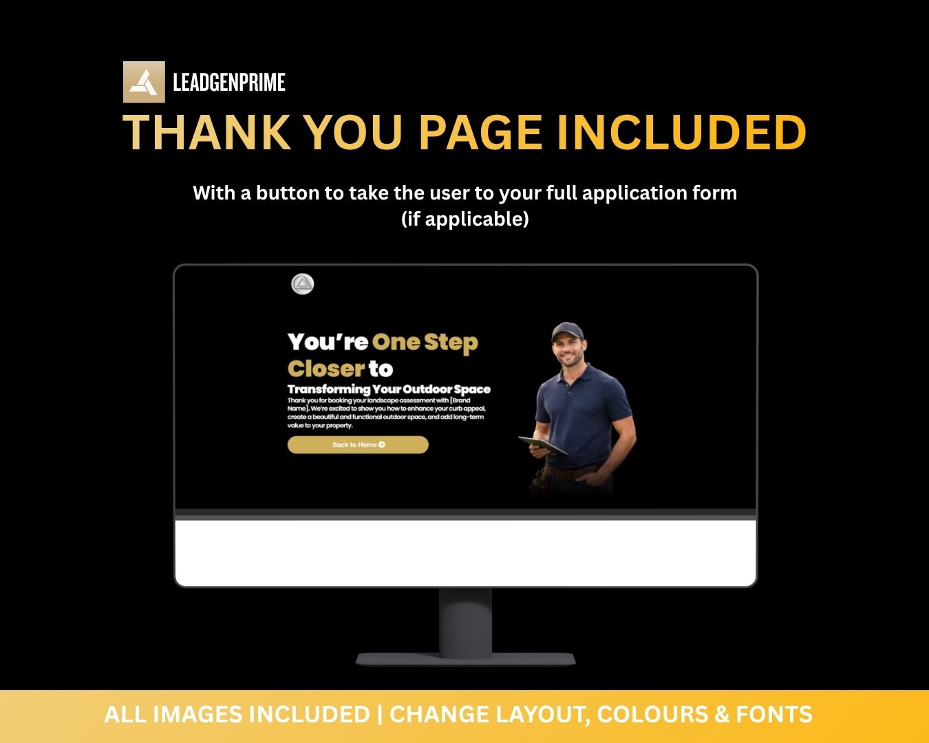 Landscaping Lead Generation Funnel Template - Black Themed – Image 6