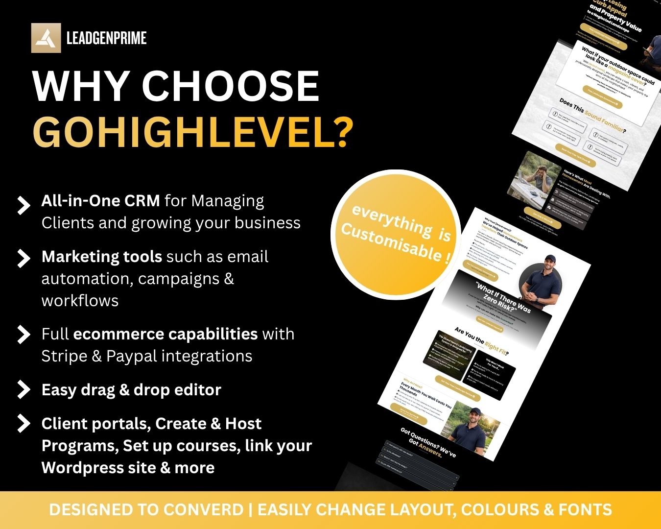 Landscaping Lead Generation Funnel Template - Black Themed – Image 9