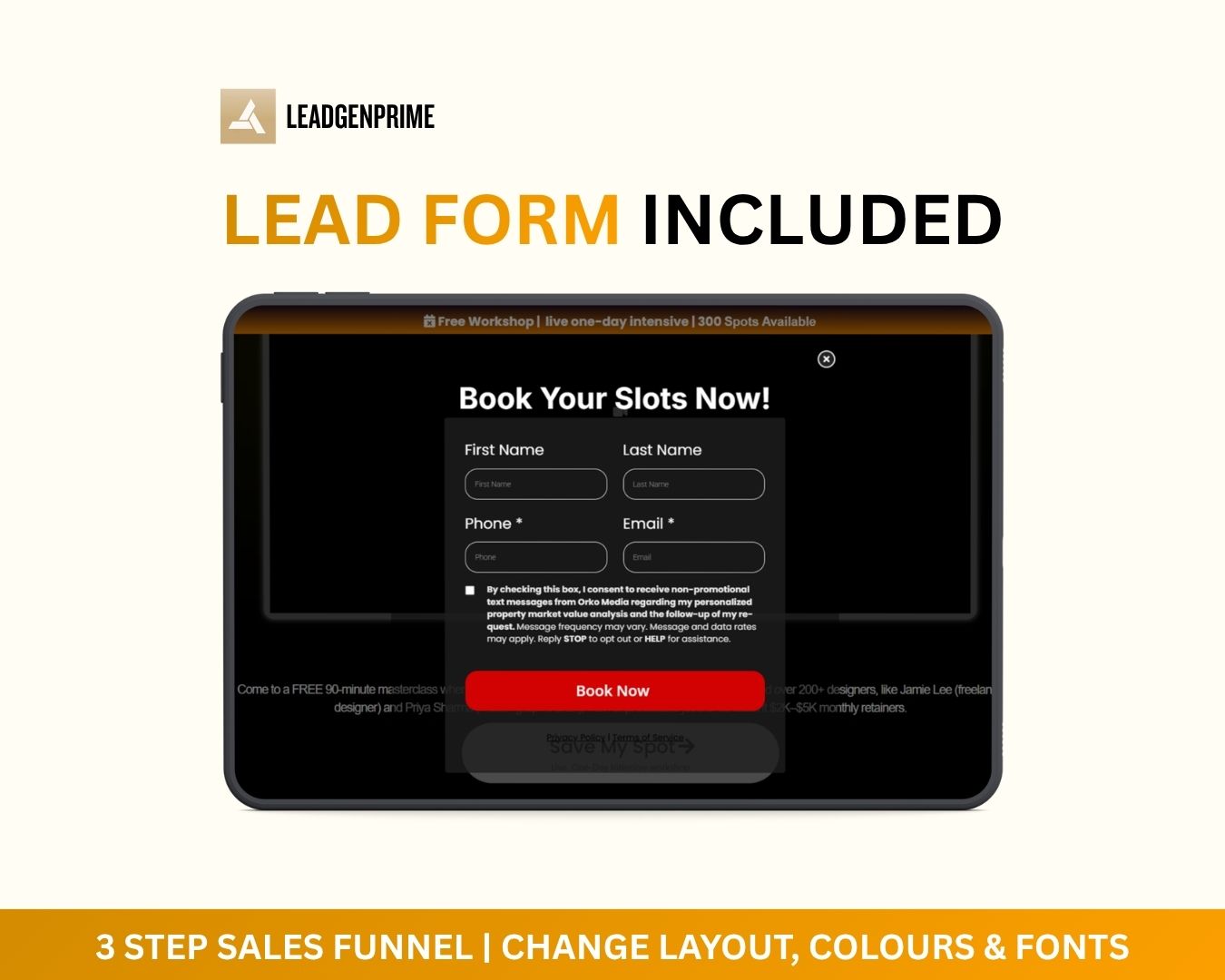 Workshop Registration Funnel Bundle - Orange Themed – Image 4
