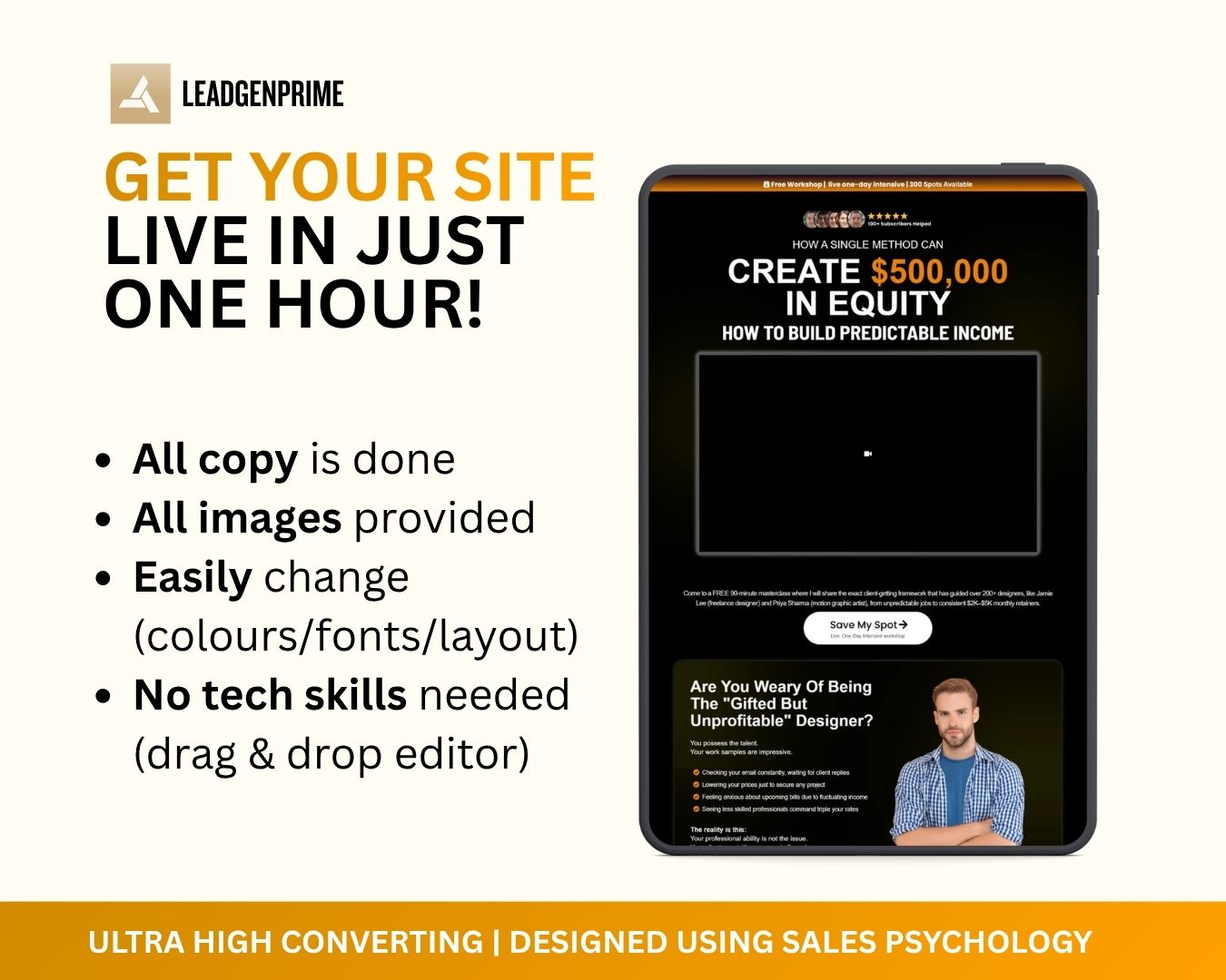 Workshop Registration Funnel Bundle - Orange Themed – Image 3