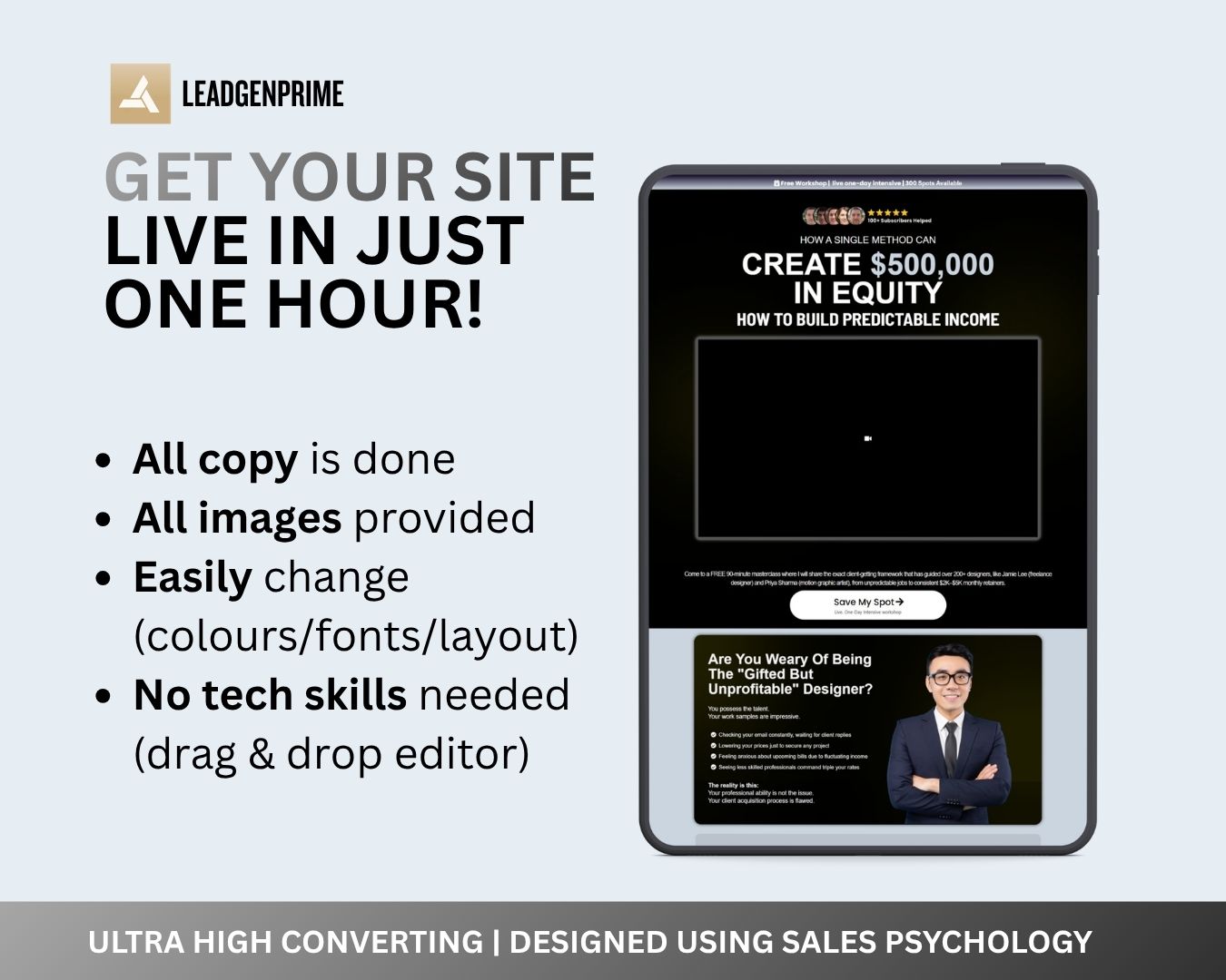 Workshop Registration Funnel Template - Gray Themed – Image 3