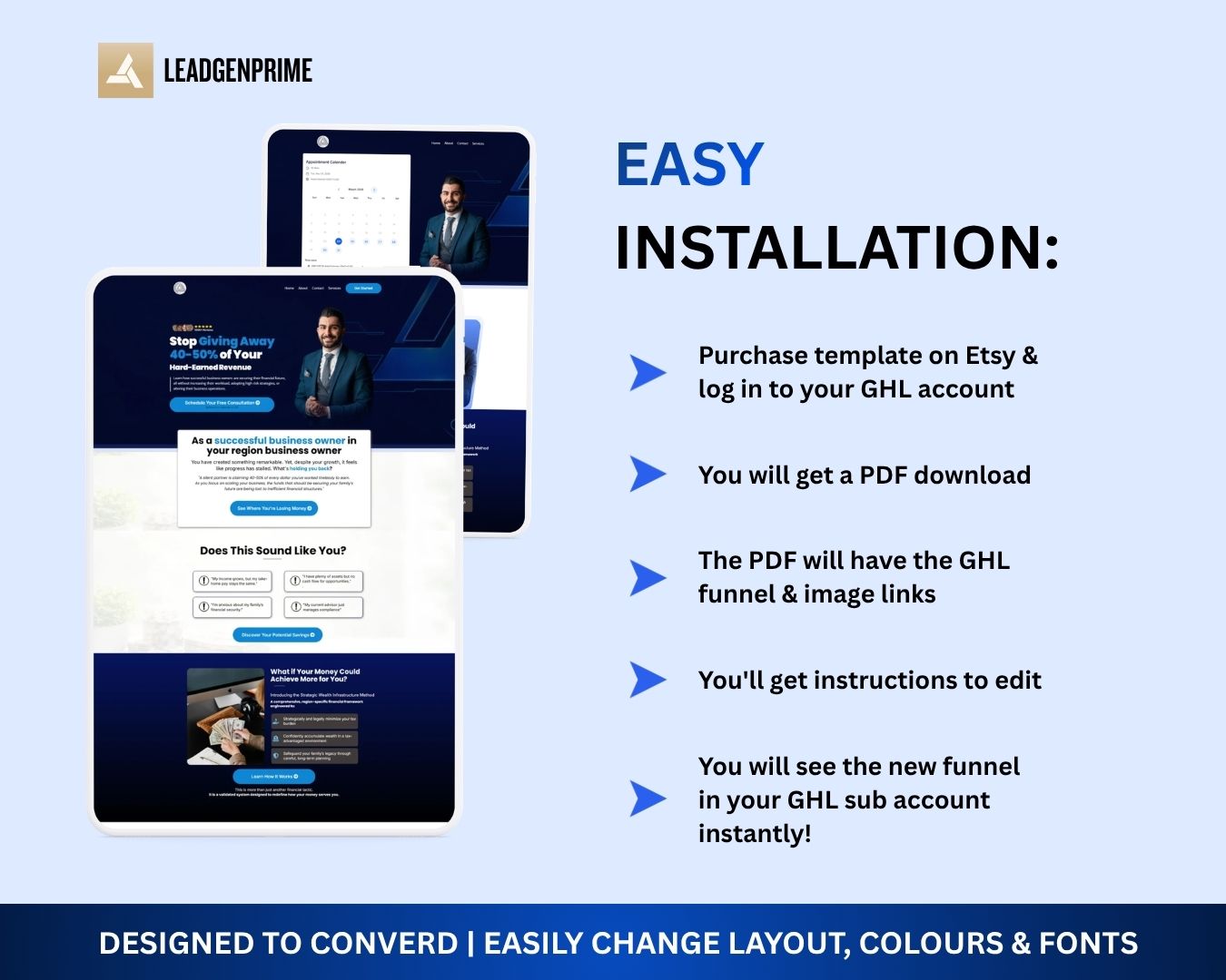 Financial Service Funnel Template - Blue Themed – Image 8