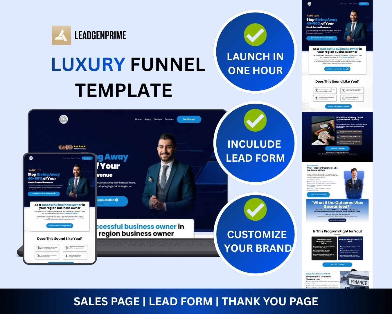 Financial Service Funnel Template - Blue Themed – Image 2