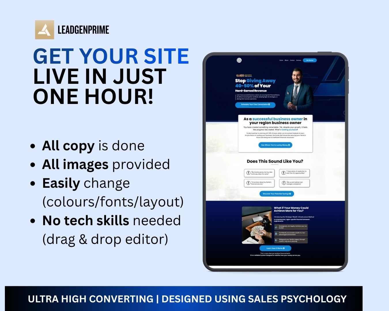 Financial Service Funnel Template - Blue Themed – Image 3