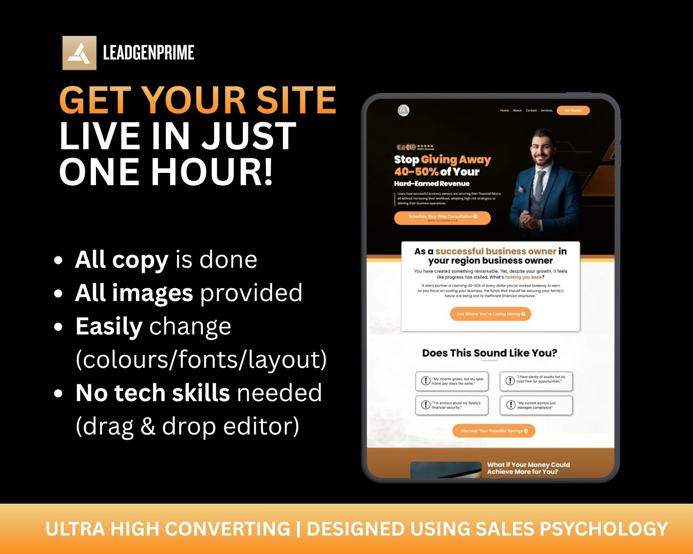 Financial Service Funnel Template - Orange Themed – Image 3