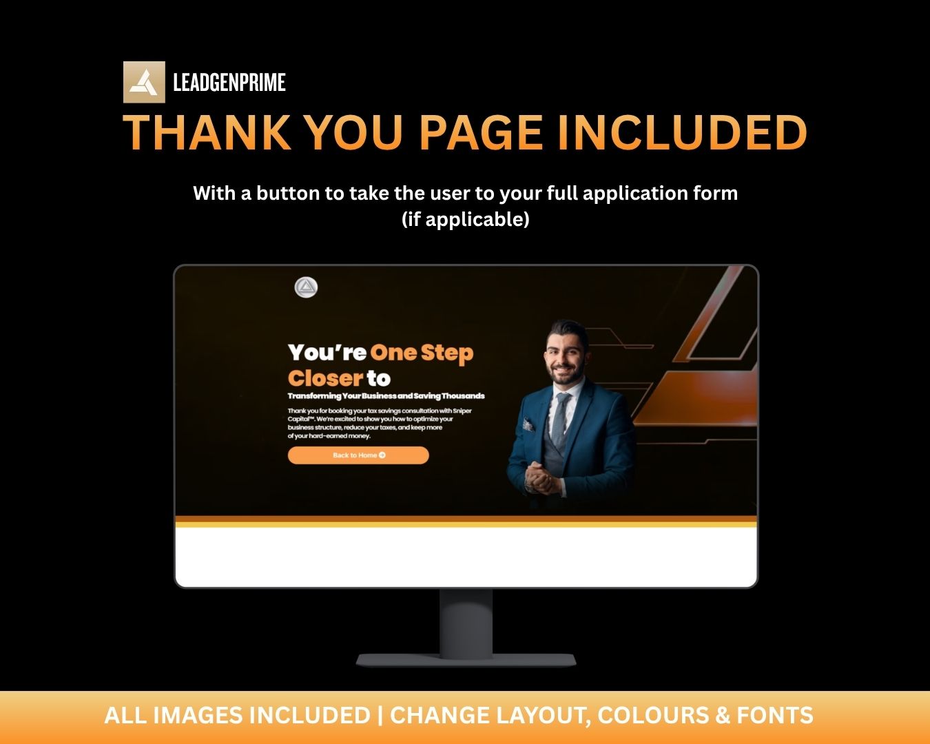 Financial Service Funnel Template - Orange Themed – Image 6