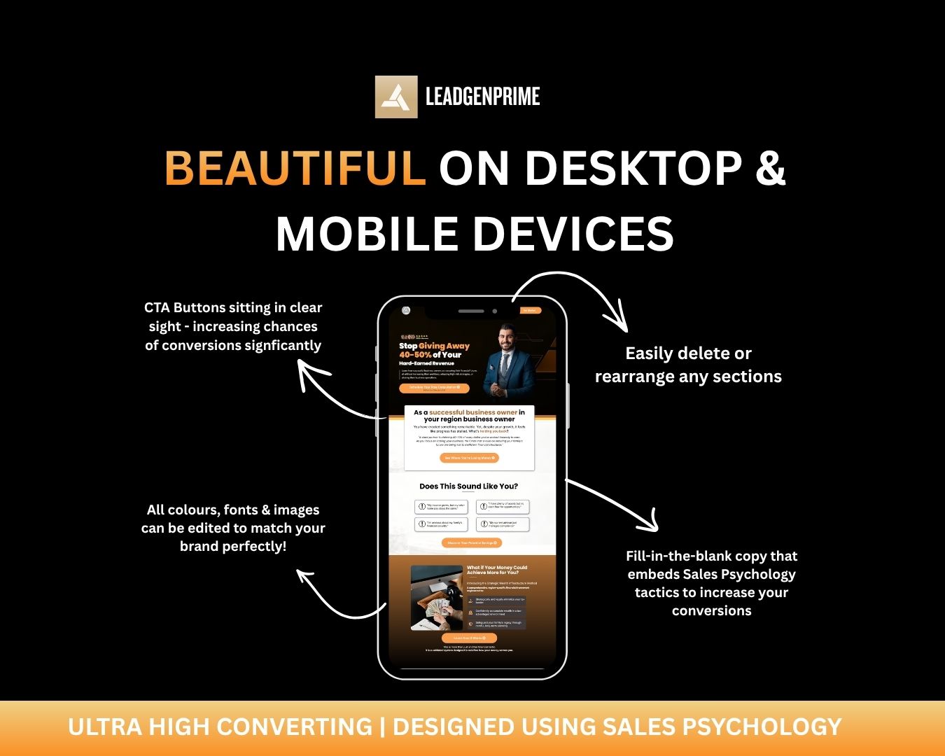 Financial Service Funnel Template - Orange Themed – Image 5