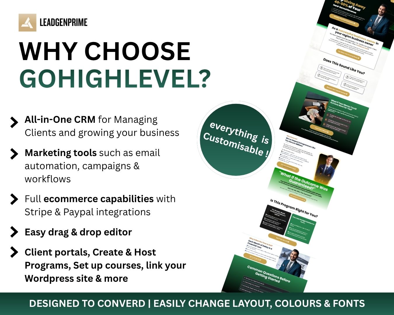 Financial Service Funnel Template - Gold & Green Themed – Image 9