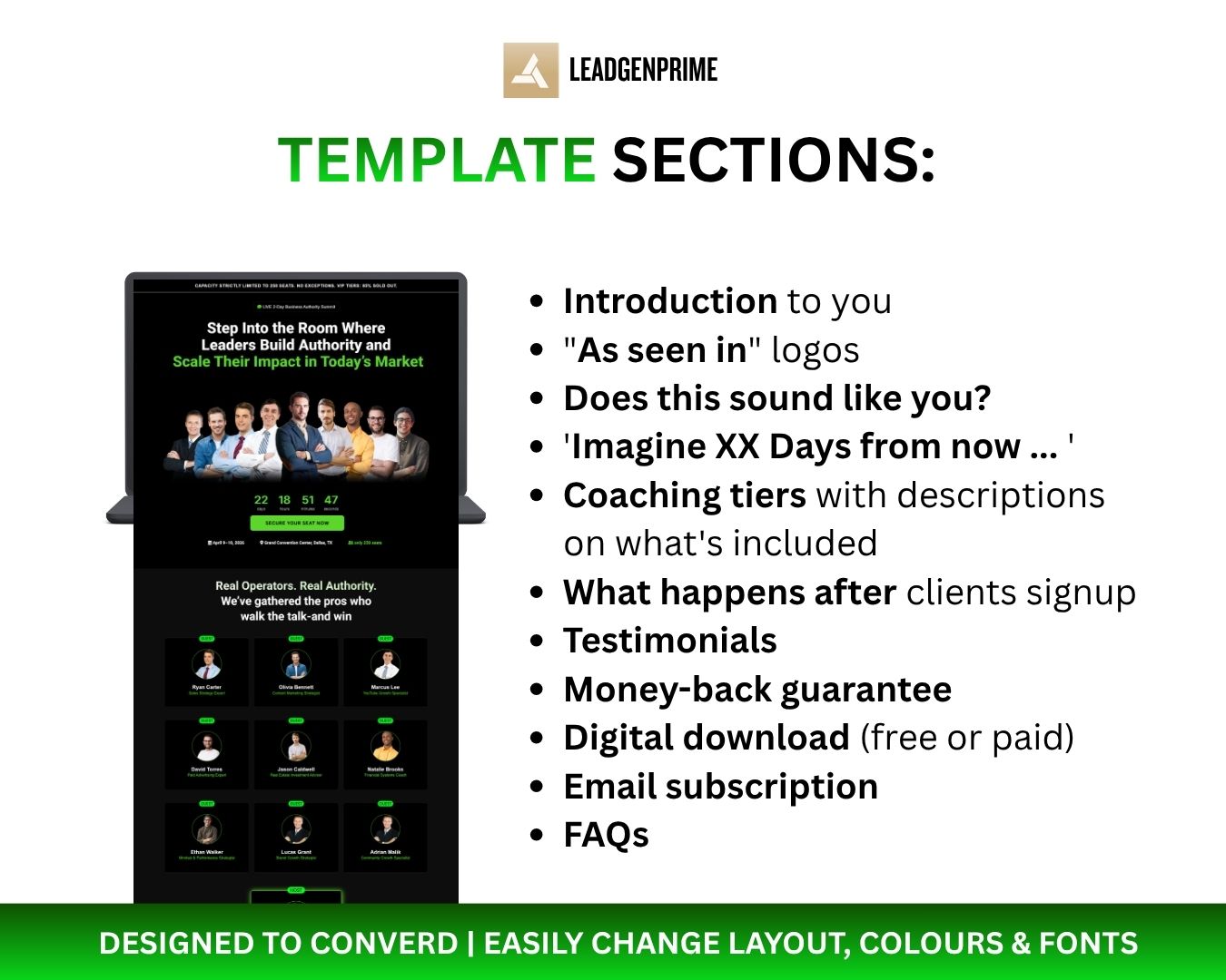 Event Registration Funnel Template - Green Themed – Image 7