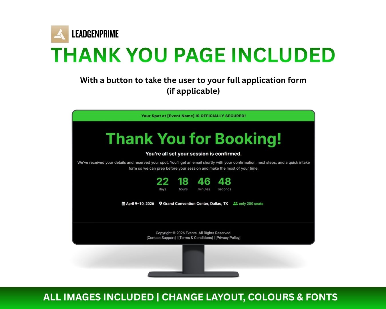 Event Registration Funnel Template - Green Themed – Image 6
