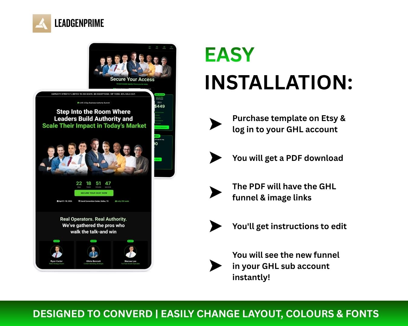 Event Registration Funnel Template - Green Themed – Image 8