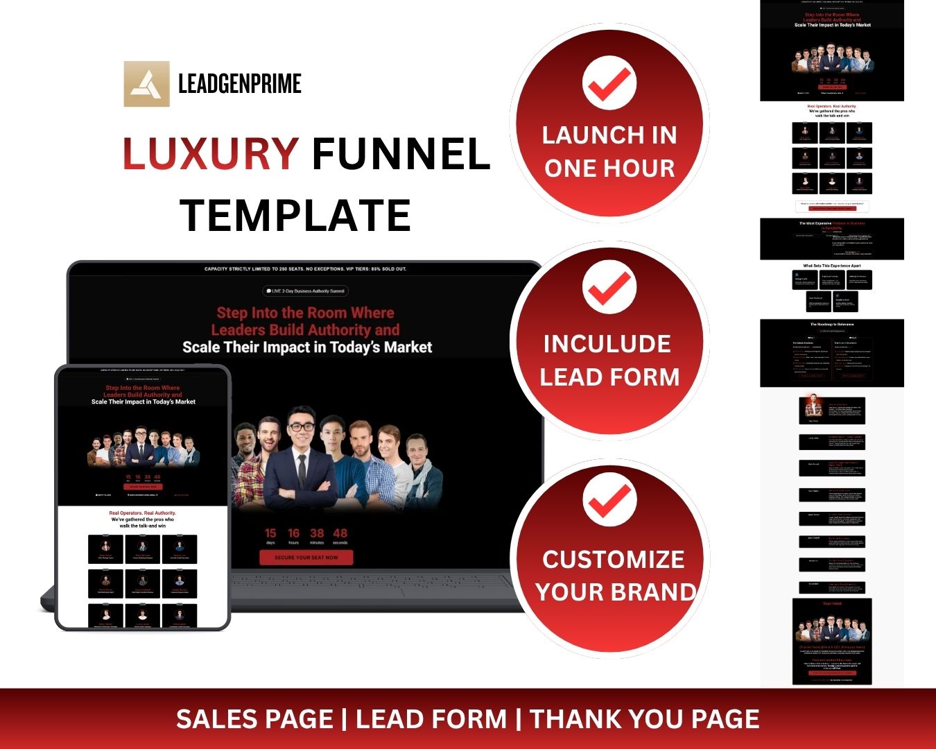 Event Registration Funnel Template - Red Themed – Image 2