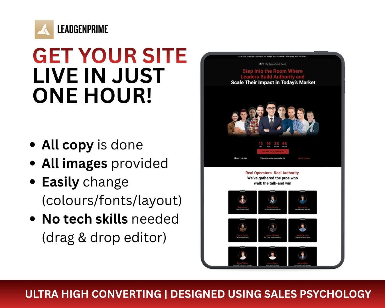 Event Registration Funnel Template - Red Themed – Image 3