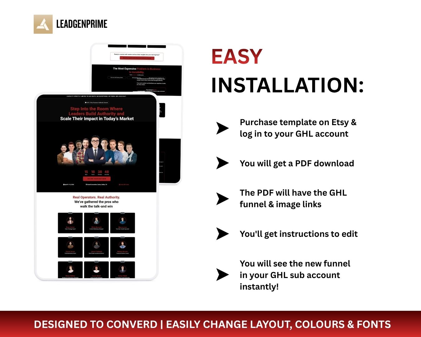Event Registration Funnel Template - Red Themed – Image 8
