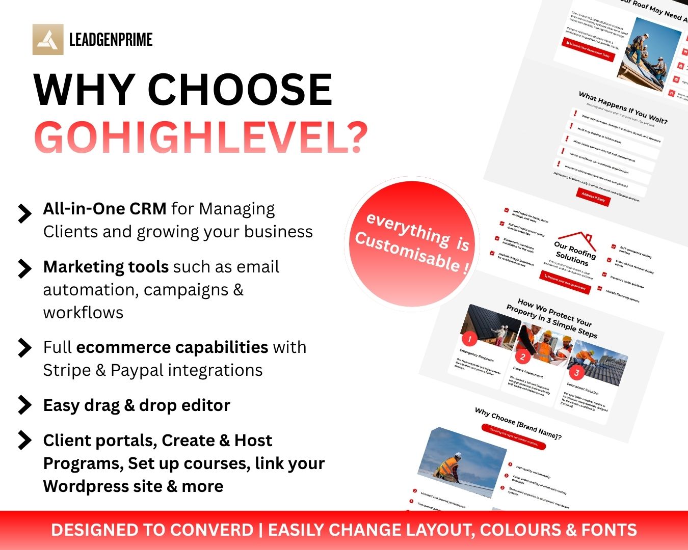 Roofing Contractor Lead Funnel Template - Red Themed – Image 9