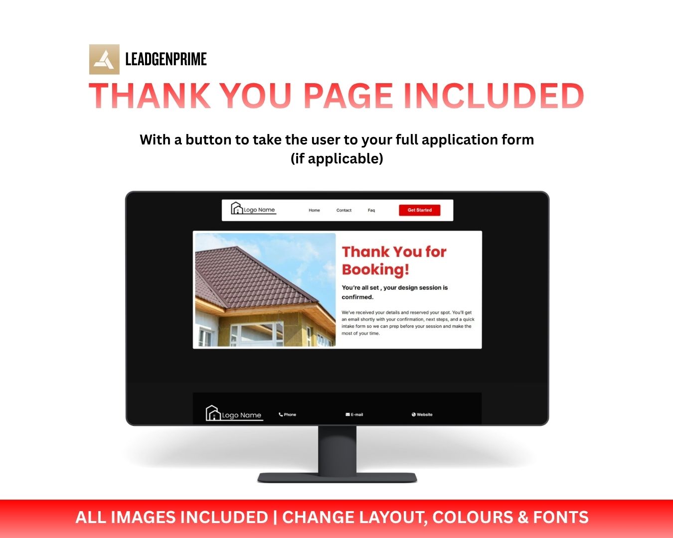 Roofing Contractor Lead Funnel Template - Red Themed – Image 6
