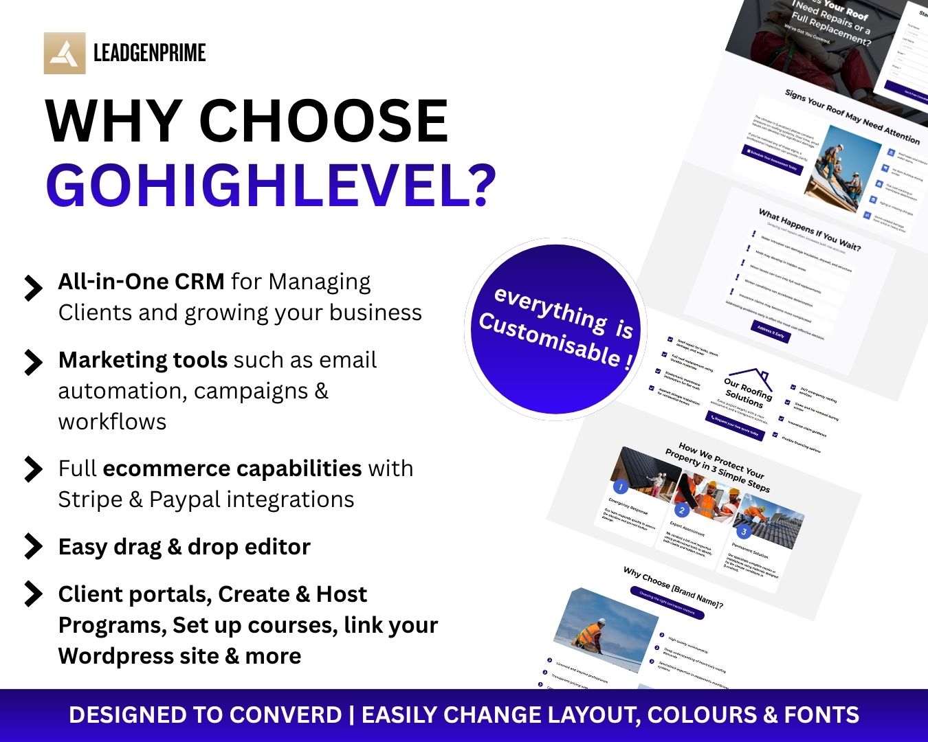 Roofing Contractor Lead Funnel Template - Blue Themed – Image 9