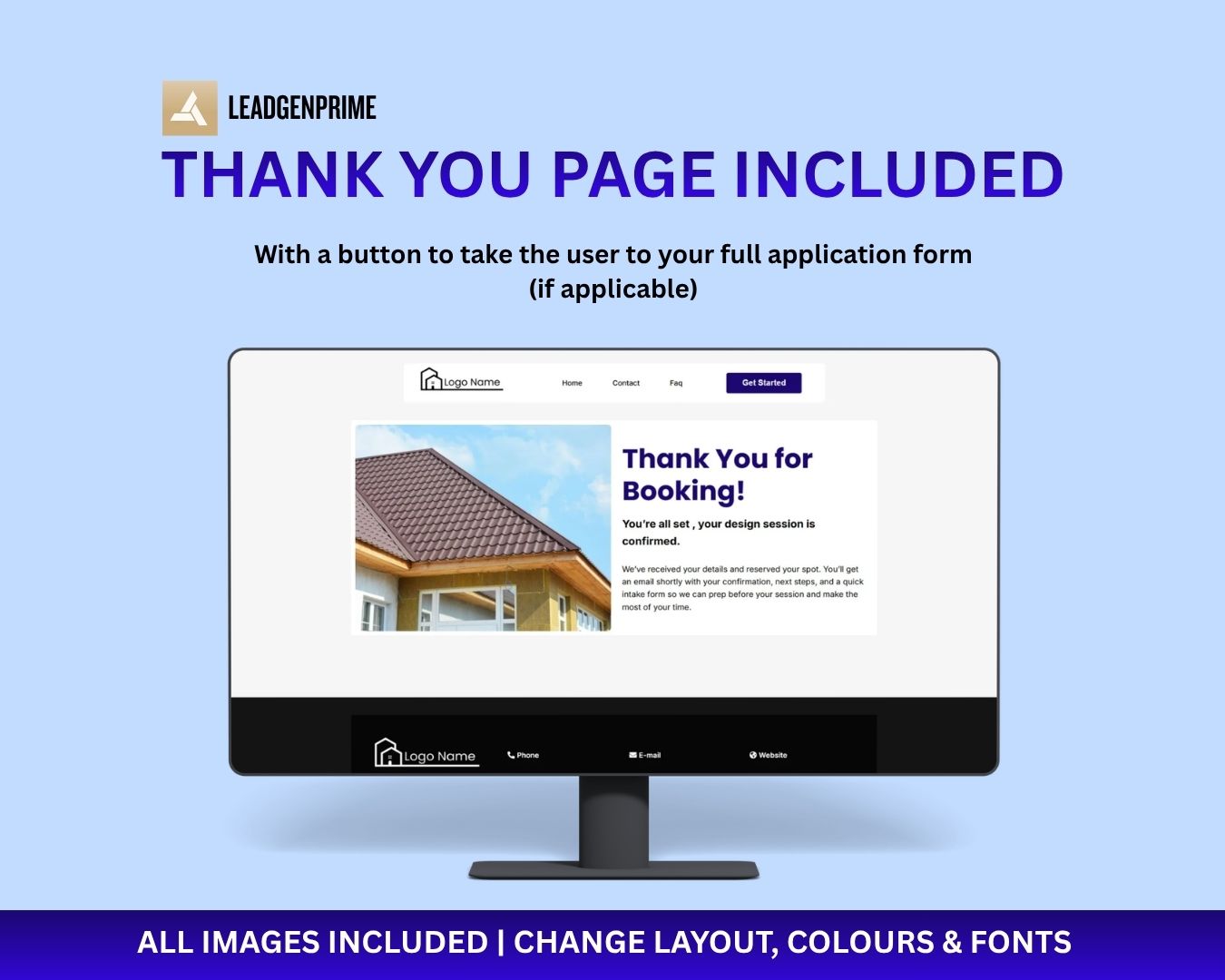 Roofing Contractor Lead Funnel Template - Blue Themed – Image 6
