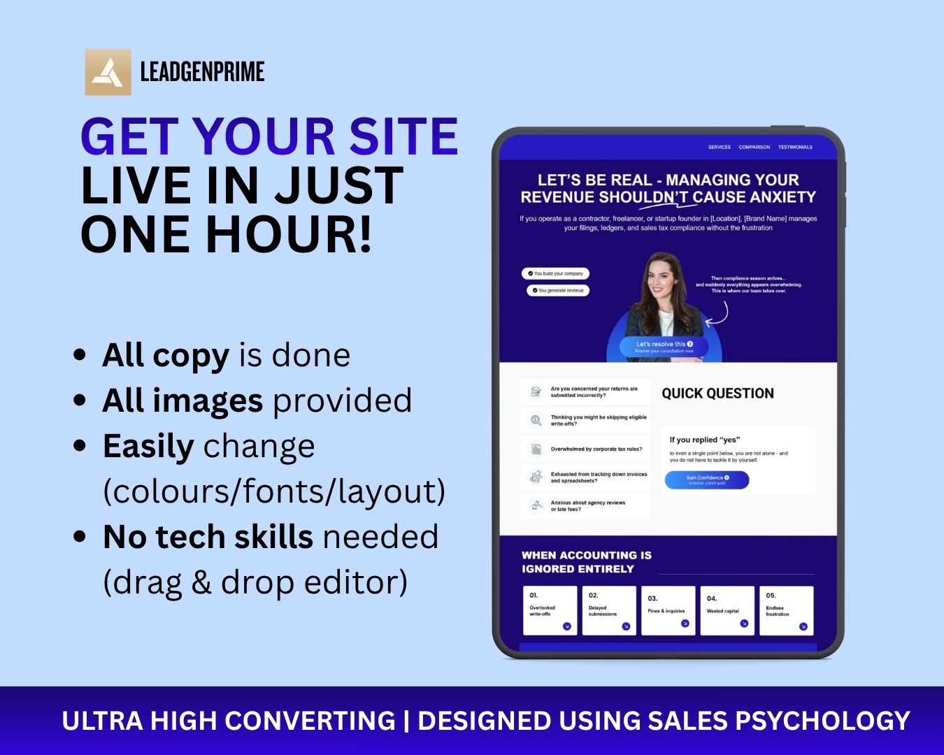 Tax Service Client Acquisition Funnel Template - Blue Themed – Image 3