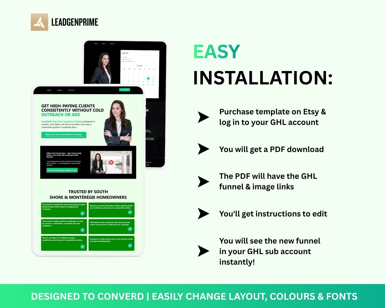 5-Day Challenge Funnel Template - Green Themed – Image 7