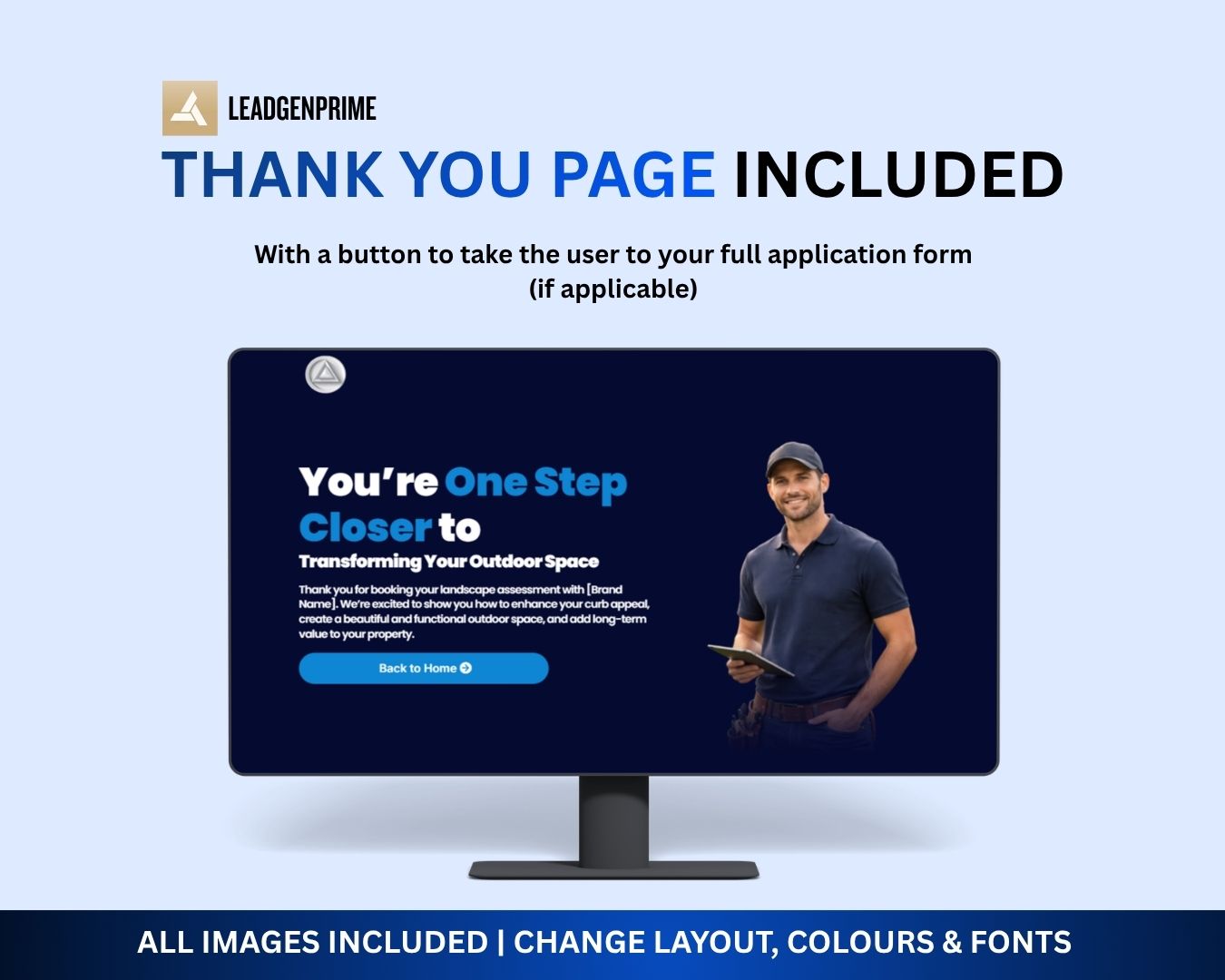 Landscaping Lead Generation Funnel Template - Blue Themed – Image 5