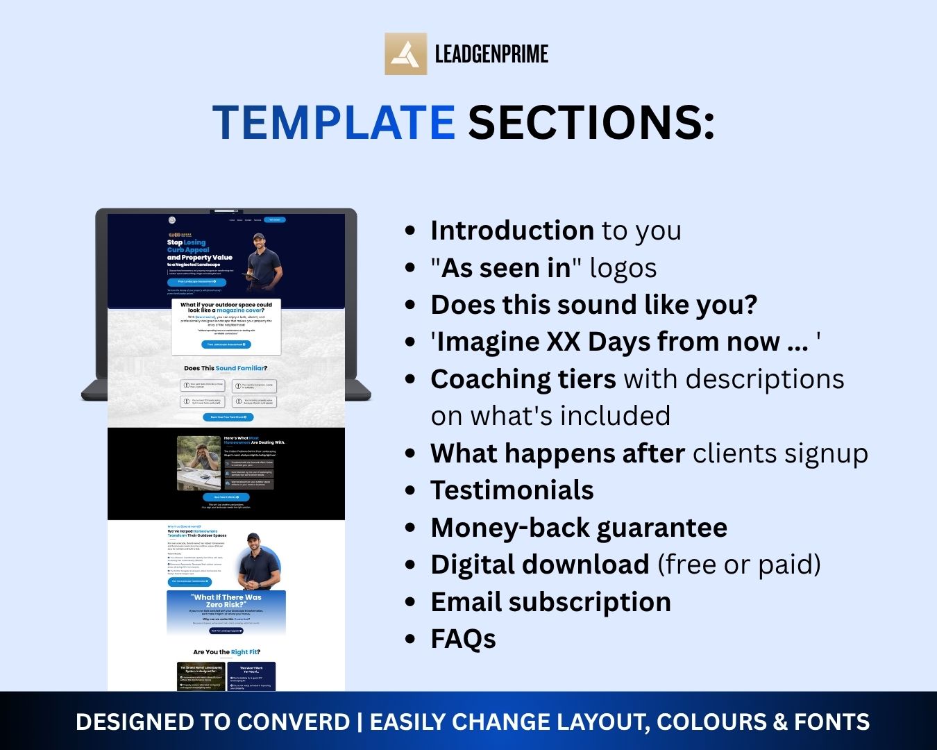 Landscaping Lead Generation Funnel Template - Blue Themed – Image 8