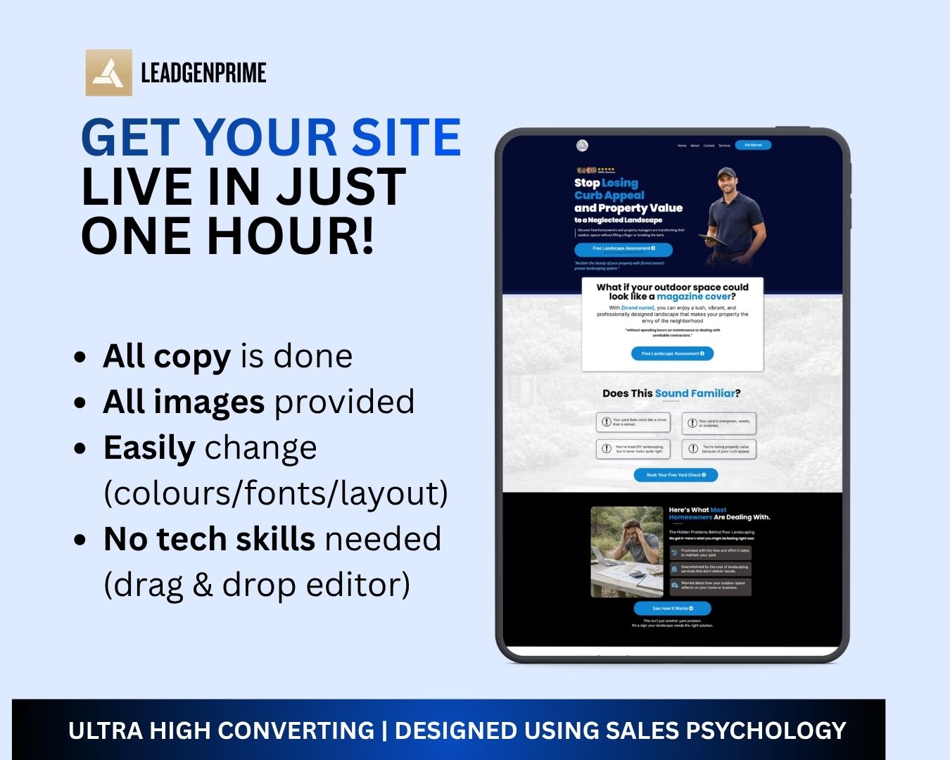 Landscaping Lead Generation Funnel Template - Blue Themed – Image 9