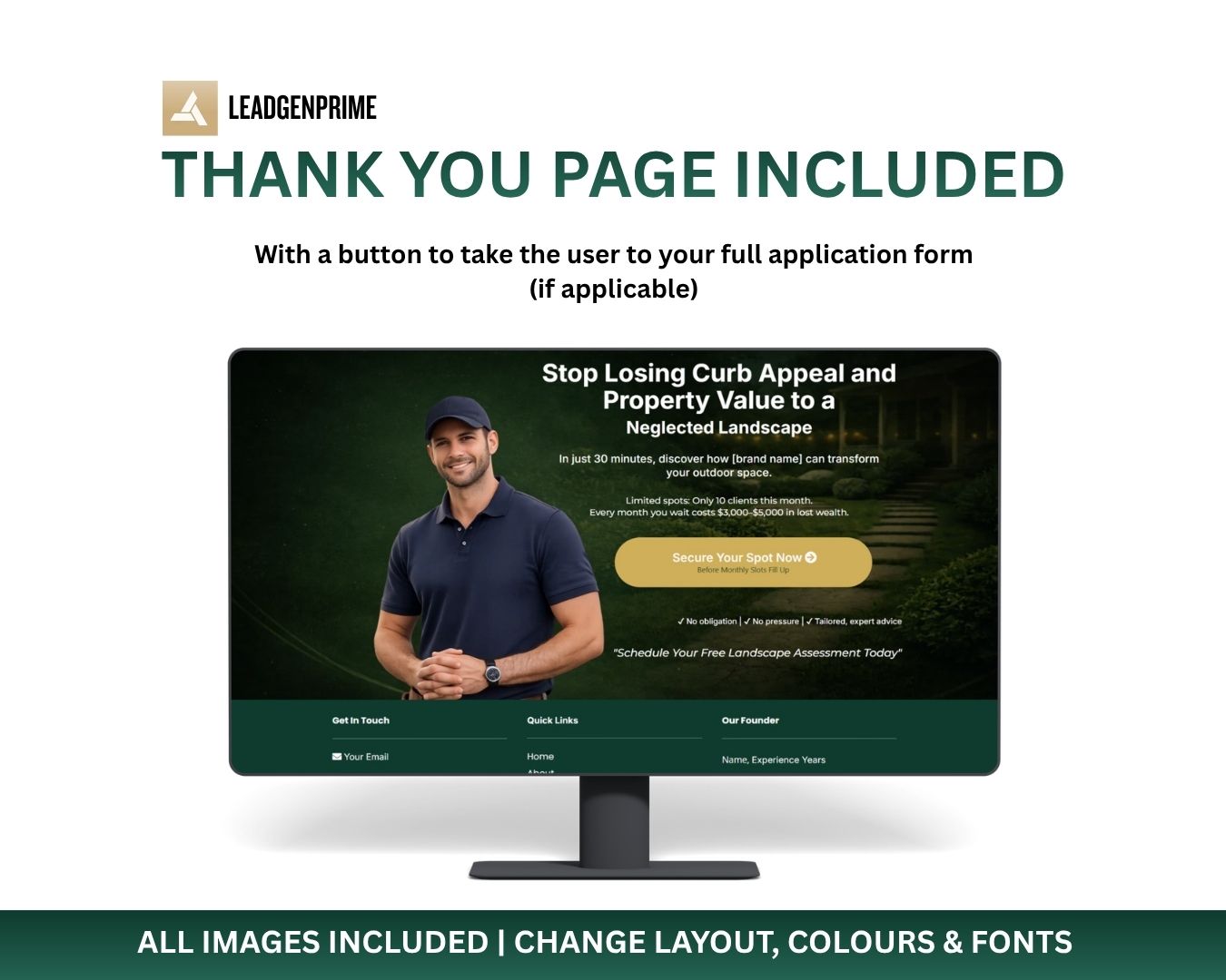 Landscaping Lead Generation Funnel Template - Green Themed – Image 4