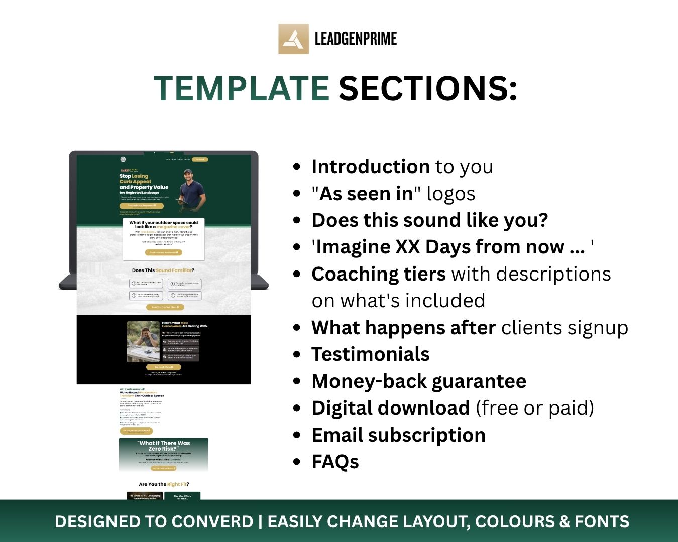 Landscaping Lead Generation Funnel Template - Green Themed – Image 9