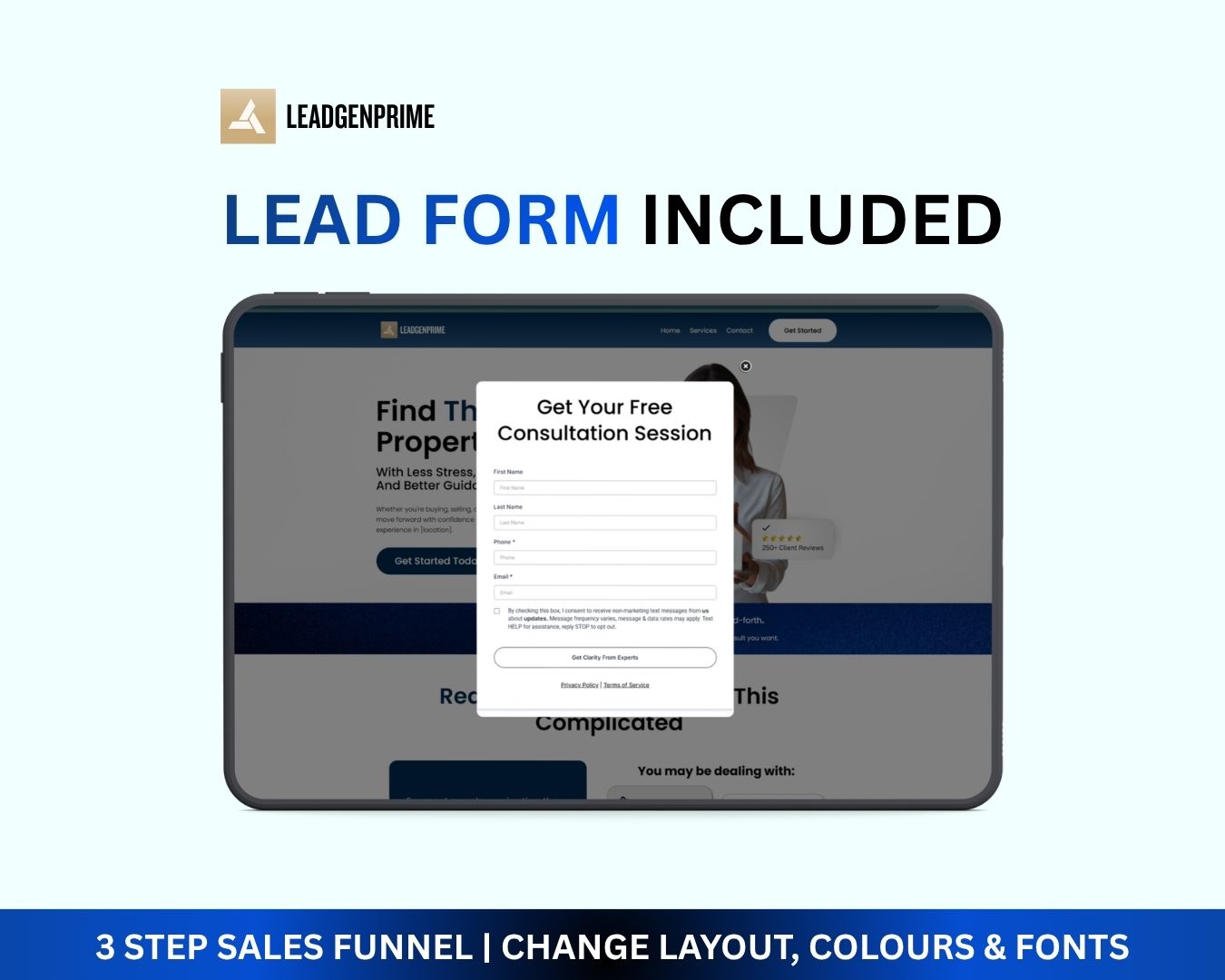 Real Estate Seller Lead Funnel Template - Blue Themed – Image 3