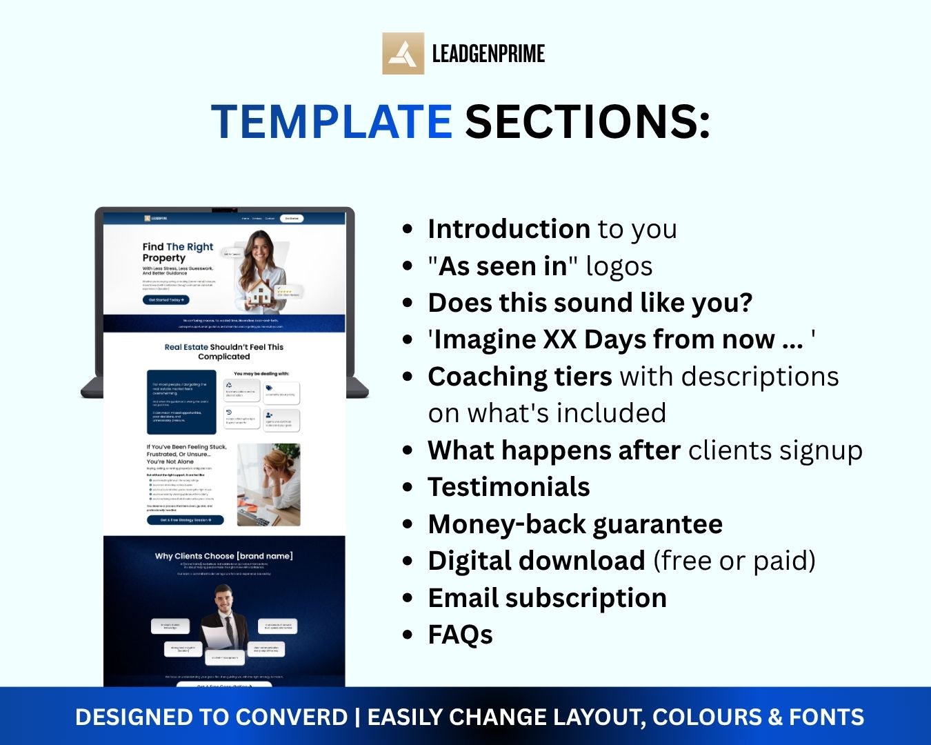 Real Estate Seller Lead Funnel Template - Blue Themed – Image 7
