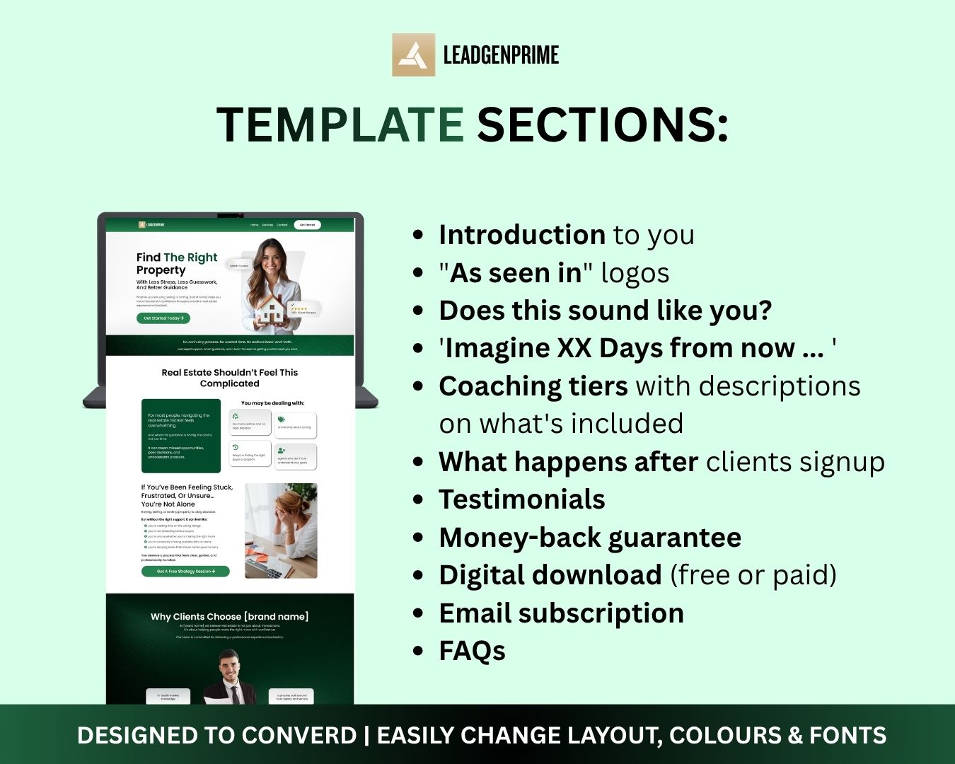 Real Estate Seller Lead Funnel Template - Green Themed – Image 5