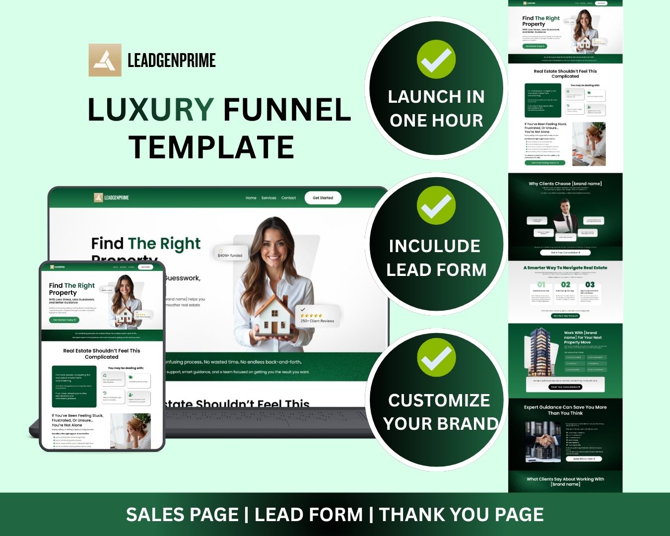 Real Estate Seller Lead Funnel Template - Green Themed – Image 2