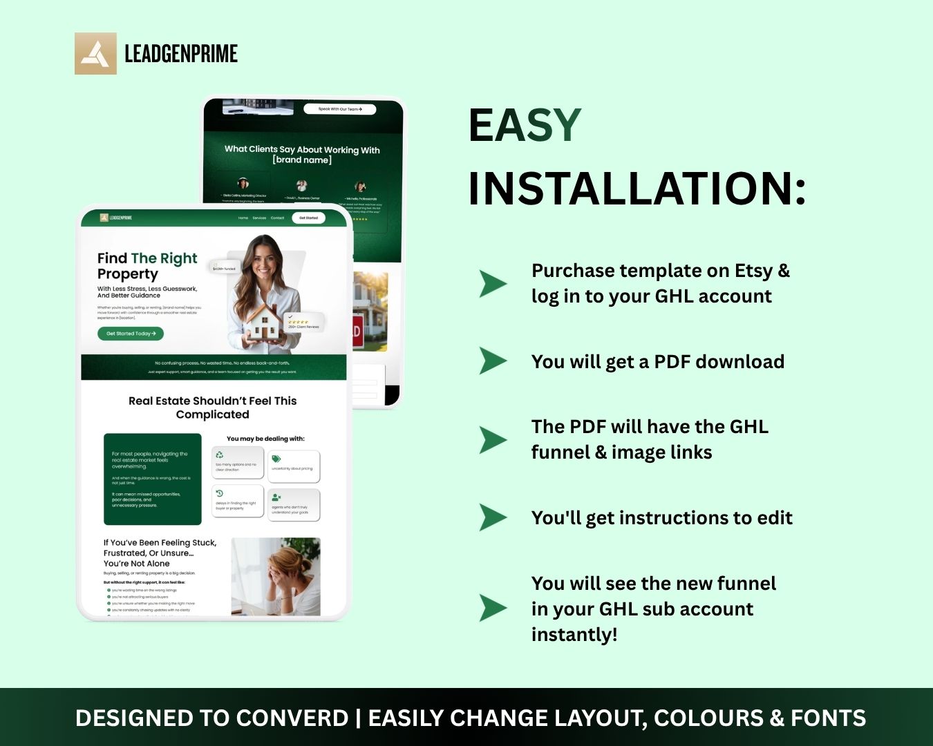 Real Estate Seller Lead Funnel Template - Green Themed – Image 8
