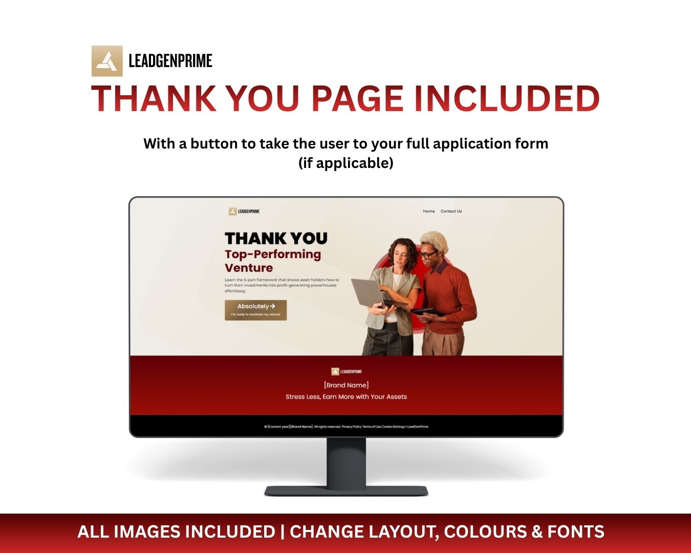 Local Business Lead Generation Funnel Template - Red & Gold Themed – Image 6