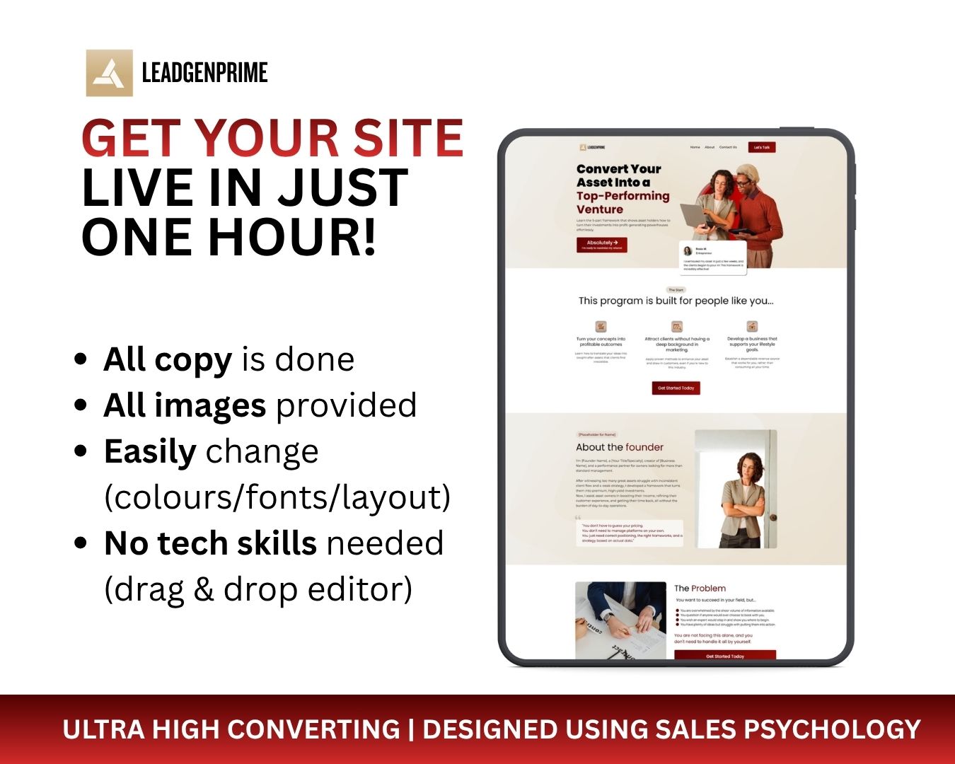 Local Business Lead Generation Funnel Template - Red & Gold Themed – Image 9
