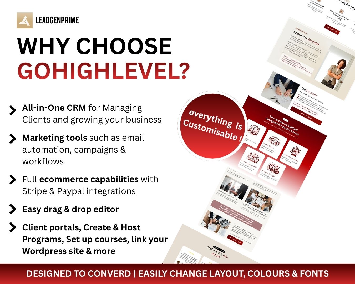 Local Business Lead Generation Funnel Template - Red & Gold Themed – Image 5