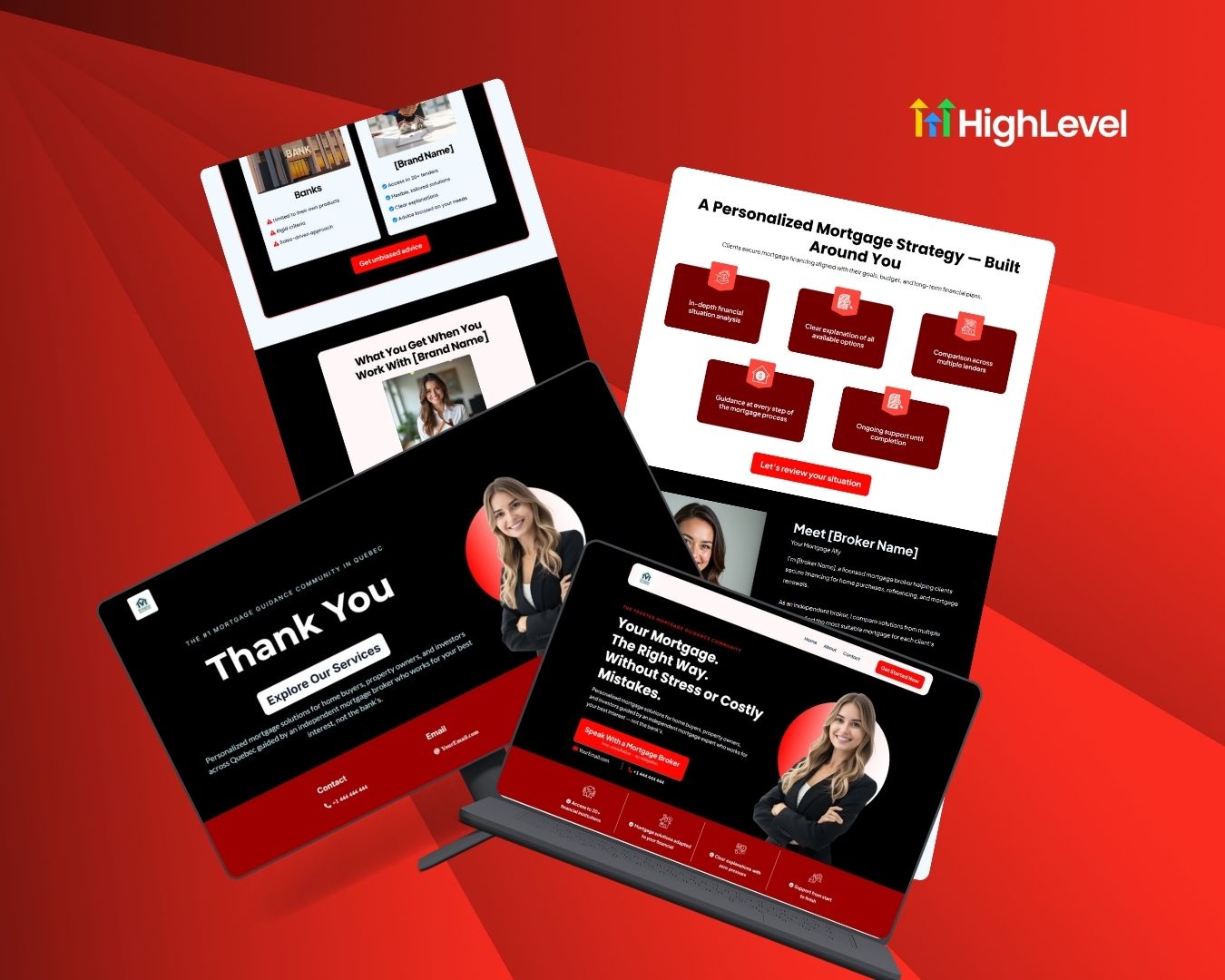 Mortgage Lead Generation Funnel Bundle - Red Themed – Image 3