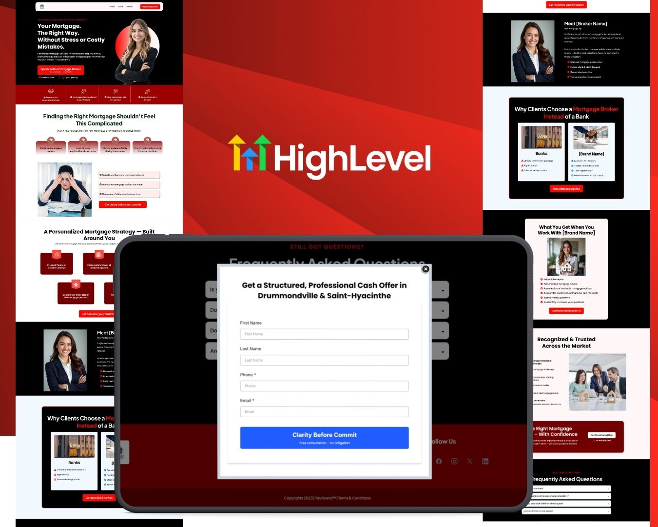 Mortgage Lead Generation Funnel Bundle - Red Themed – Image 1